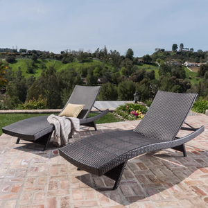 <span class=keywords><strong>Chaise</strong></span> <span class=keywords><strong>longue</strong></span> pliante moderne en rotin pour l'extérieur, avec <span class=keywords><strong>coussin</strong></span>, pour <span class=keywords><strong>piscine</strong></span>, plage, cour et jardins - Style teck - Product Image 3