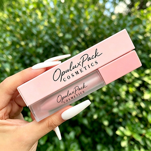 Tube de brillant à lèvres carré givré rose doré de 7 ml, conteneur vide pour huile à lèvres, boîte personnalisée avec logo pour emballage cosmétique - Product Image 1