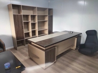 Meubles de bureau de luxe, design moderne de haute qualité, table de travail, bureau de direction avec armoire