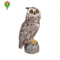 Décoration de jardin personnalisée en plastique HDPE en forme de hibou, moulée par soufflage, 40x19cm, 450g, pour la protection des oiseaux