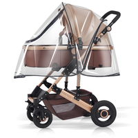 Housse de pluie imperméable en PVC pour poussette de bébé couverture de vent transparente pour une utilisation en extérieur adaptée à la poussette de bébé 95%