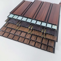 Panneau mural rainuré en PVC à installation facile, imitation bois 3D, pour plafond, idéal pour les projets de studios d'enregistrement et de KTV