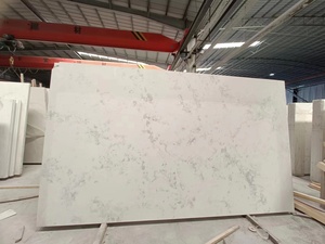Tùy chỉnh thanh lịch thiết kế hiện đại karacata đá trắng thạch anh Vanity đầu bền lớn slab cho nhà bếp Countertop bảng <span class=keywords><strong>Top</strong></span> - Product Image 6