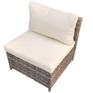 Juego de 5 sofás de ocio para jardín, marco de acero de mimbre PE, muebles de jardín tejidos a mano - Product Image 5