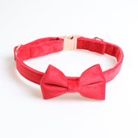 Collier pour chien en velours réglable avec boucle métallique, à libération rapide, personnalisé, de luxe, simple, en polyester, vente en gros de Chine, faible MOQ