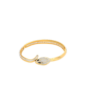 Bracciale a Serpente Angelina con Diamanti, Placcato Oro in Acciaio Inossidabile, Gioielli da Donna Stile Classico per Uso Quotidiano - Product Image 3