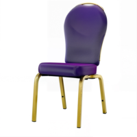 QL-C006 de chaise de banquet empilable en aluminium arrière d'action