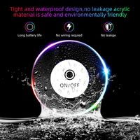 Lumières LED RGB 7 couleurs pour bouteilles, sous-verres autocollants lumineux pour boissons, sous-verres autocollants LED lumineux pour boissons, effet clignotant