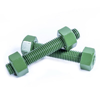 ASTM A193 B7 A194 2H Steel Stud Bolts Nuts WND Brand M24 Imperial Inch ISO Certified Fully Threaded PTFE Finish General Industry