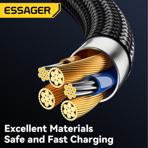 ESSAGER ES-X18 3Ft 6Ft Tressé PD <span class=keywords><strong>29W</strong></span> Usb Type C Données de Téléphone Portable Charge Rapide Cordon Câble pour Iphone - Product Image 5