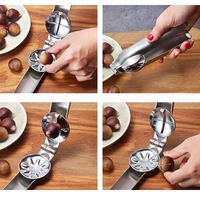 Cascanueces d'outils de cuisine personnalisés Casse-noix de pin en acier inoxydable Ouvre-châtaignes Casse-noisette manuel