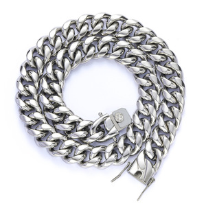 카윤 힙합 남성용 주얼리 925 순은 18k 금도금 로프 체인 목걸이 쿠반 링크 체인 - Product Image 4