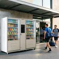 Distributeur automatique à faible consommation d'énergie, respectueux de l'environnement, pour snacks et boissons, avec surveillance à distance, idéal pour les écoles