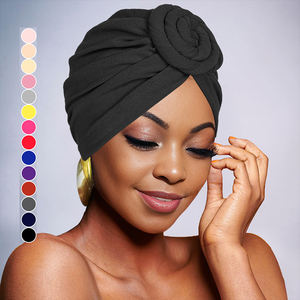 QINGYAN Bonnet Tendance Style Indien Avec Détail Nœud Escargot, Casquette Tricotée pour Femmes Passionnées de Mode Bohème - Product Image 2