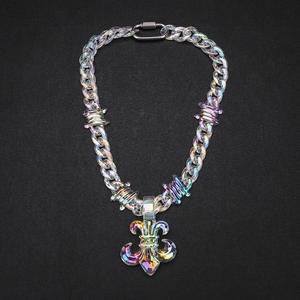 Collar <span class=keywords><strong>de</strong></span> Moda Punk al por Mayor <span class=keywords><strong>con</strong></span> Colgante <span class=keywords><strong>de</strong></span> Cruz <span class=keywords><strong>de</strong></span> Jesucristo Transparente y <span class=keywords><strong>Cadena</strong></span> <span class=keywords><strong>de</strong></span> Eslabones Cubanos 3D <span class=keywords><strong>de</strong></span> Acrílico <span class=keywords><strong>para</strong></span> Hombres y Mujeres Joyería <span class=keywords><strong>de</strong></span> Tendencia <span class=keywords><strong>para</strong></span> Fiestas - Product Image 4