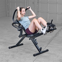 Banc d'entraînement abdominal semi-allongé en acier au carbone et mousse PP pour usage domestique, machine à crunches et amincissante pour la taille, pour le fitness