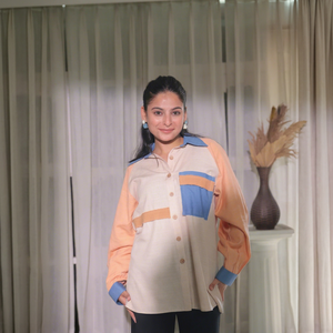 เสื้อเชิ้ตผ้าฝ้ายลินินผู้หญิง คอปกพับ แขนยาว ทรงหลวม สวมใส่สบาย ไซส์ XL สำหรับทุกฤดูกาล - Product Image 1