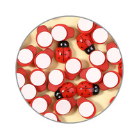 100 miniatures de coccinelles et abeilles en résine à dos plat, breloques et cabochons pour slime, décoration intérieure, bricolage et animaux de mini-jardin féerique