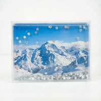Cadre photo liquide en acrylique 4x6 pouces personnalisé, avec confettis flottants et globe de neige aquatique, vente en gros directe usine