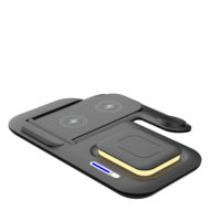 Chargeur sans fil pliable personnalisable 5-en-1 avec charge rapide QC3.0 et conception magnétique pour téléphone portable, montre et écouteurs (Type-C 2)