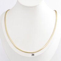 Collier Hip Hop en Chaîne Plaquée Or 14K CM Jewelry Fashion, Chaîne Serpent Plate, Chaîne Os de Serpent, Collier Homme, Cadena Oroaminado, Fête