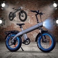 Vélo électrique tout-terrain pour adultes KIIXN Q3, moteur 500W, pneus larges de 20 pouces, vélo de montagne hors route avec batterie au lithium amovible