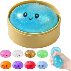 2026 Jouets à presser anti-stress en forme de Bao bao (boulettes de raviolis) avec visage souriant, avec kit de cuisson vapeur - Product Image 2