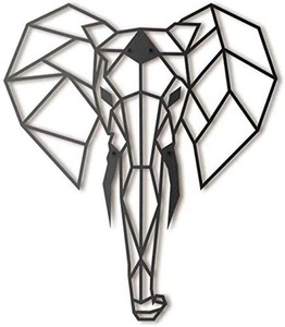 Laser Cut Geometric Elephant Head <strong>Metal</strong> <strong>Wall</strong> Art <strong>Metal</strong> <strong>Wall</strong> <strong>Decoration</strong> <strong>for</strong> Home Office <strong>Living</strong> <strong>Room</strong> Bedroom - Product Image 3