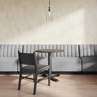 Canapé de restaurant commercial moderne en cuir, chaise de salle à manger pour cuisine et café