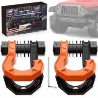Poulie de récupération tout-terrain 8T robuste avec anse fendue en acier au carbone galvanisé et revêtement en poudre, pour Jeep, VTT, UTV