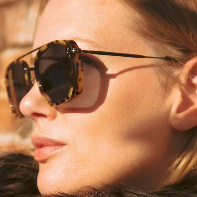Custom Logo Designer Fashion CR39 Lens Shields Sunglasses Metal Frame Polarized Rectangle Sunglasses for Men Women