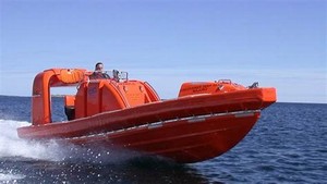 เรือชูชีพไฟเบอร์กลาส SOLAS CCS 6 ที่นั่ง พร้อมเครื่องยนต์ Mercury/Bukh ความเร็ว 6 นอต ได้รับการรับรองมาตรฐาน EC CCS ABS BV - Product Image 4