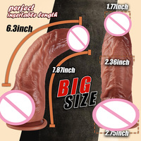 Juguete Sexual Realista de Dildo Grueso y Grande para Mujeres, Dildo Grande Realista con Fuerte Ventosa, Pene con Punto G para Hombres Avanzados