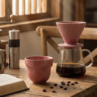 Vente en gros de tasses à café en céramique japonaise de 190 ml, tasse à expresso rétro, tasse à cappuccino sans poignée, vaisselle pour la maison et le bureau, tasse à eau