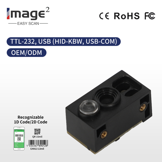 M3S02R USB/COM Interface QR Code Reader Barcode Scanner Module for Vending Machine Reliable Output Long Life Stock High-Speed