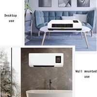 Lovfe Vente en Gros Maison 1800W Chauffage d'Appoint Électrique Mural Sans Conduit avec Télécommande PTC et Thermostat