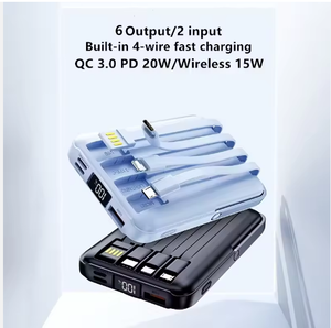 10000mAh Magnetic Mini Power Bank Wireless Fast Charging PD 15W Wireless Battery Pack Type-C Input Interface <strong>iPhone</strong> Cable <strong>Stand</strong> - Product Image 2