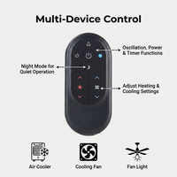 Télécommande universelle sans fil pour climatiseur 2,4 G à 11 touches personnalisable avec code fixe