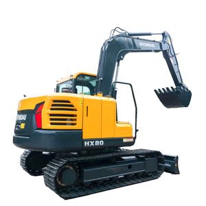 Nouvelle pelle sur chenilles hydraulique Hitachi HX80 de 7 tonnes, chargeuse-pelleteuse, excavatrice pour travaux de terrassement, modèle 2024, capacité de la benne de 0,32 m³, Hyundai - Product Image 1