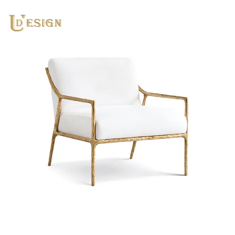 Italia Art Design sillón de estilo moderno para Villa Hotel sala de estar Silla de ocio de tela