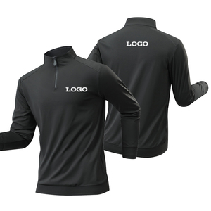 เสื้อออกกำลังกายแขนยาวรัดรูปสำหรับผู้ชายเสื้อออกกำลังกายแขนยาวเข้ารูป1/4สำหรับใส่วิ่งออกกำลังกายกลางแจ้งปรับแต่งได้ - Product Image 4