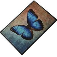 Usine non Tissé tapis de velours imprimé tapis de porte Durable design fade et l'épaisseur peuvent être adaptées aux besoins du client