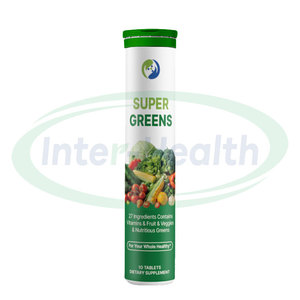Complément alimentaire OEM Superaliment vert biologique Comprimés effervescents multivitamines super verts quotidiens pour fruits et légumes