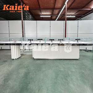 Sang Trọng Kim Loại Khung Đồ Trang Sức Showcase Tầm Nhìn Cao Bán Lẻ Cửa Hàng Hiển Thị Hiển Thị Trường Hợp Kính Hiển Thị Truy Cập Với Ánh Sáng - Product Image 5