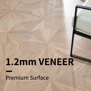 Suelo de Parqué de Roble con Patrón de Loto Moderno de 15 mm de Grosor, Acabado Natural, Base Multicapa para Cocina, Dormitorio, <span class=keywords><strong>Parque</strong></span> y Uso Doméstico - Product Image 4