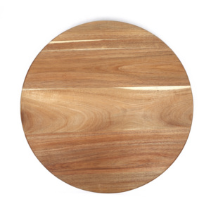Acacia Wood Lazy Susan Bamboo Kitchen Turntable Rotating Serving Tray Cabinet Organizer