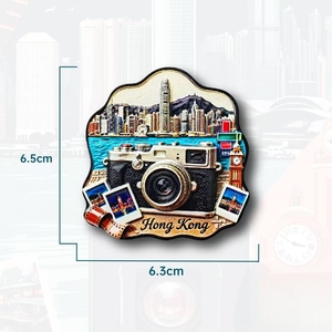 Imán <span class=keywords><strong>de</strong></span> nevera <span class=keywords><strong>de</strong></span> Hong Kong, cámara con vista a la <span class=keywords><strong>ciudad</strong></span>, imán para nevera, pegatina 3D magnética, regalo <span class=keywords><strong>de</strong></span> recuerdo <span class=keywords><strong>de</strong></span> viaje para decoraciones del hogar - Product Image 3