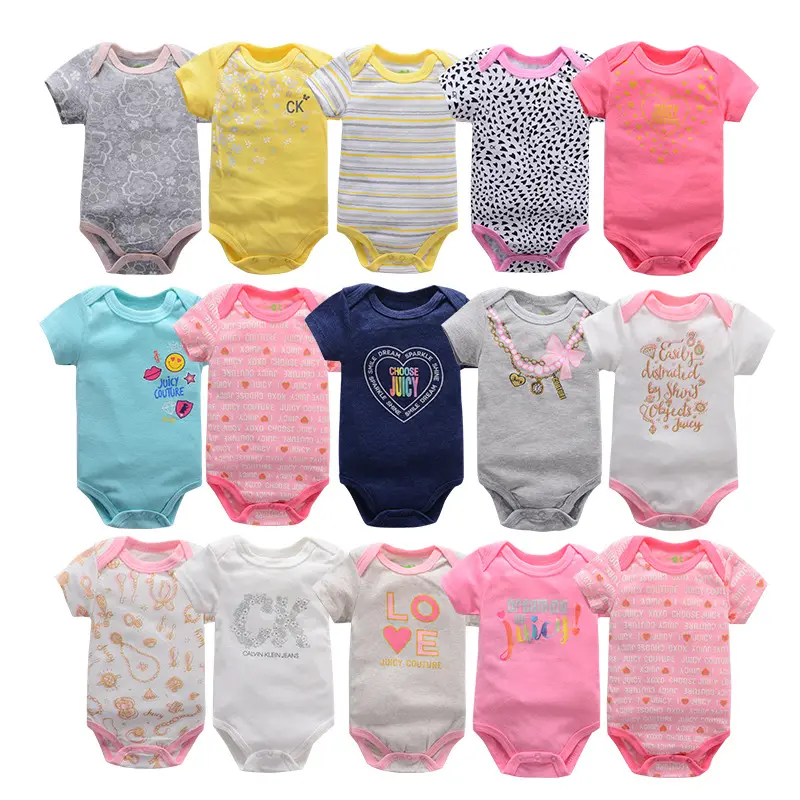 Barboteuse pour bébé 0-12 mois Lot de 4 pièces Bebe Products Vêtements pour nouveau-nés Vente en gros de body pour bébé