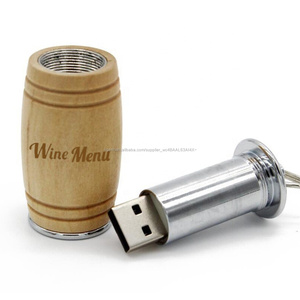 Neue lustige holz fall 3,0 memoria usb 3.1 <span class=keywords><strong>2</strong></span>,0 bier Barrel Form Holz-pen drive 32gb 64gb 128gb - Product Image 6