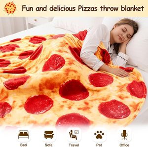 Manta de <span class=keywords><strong>Pizza</strong></span> con <span class=keywords><strong>Pepperoni</strong></span> Yintex al por Mayor, OEM ODM, Ligera, Suave, de Franela, para Adultos y Niños, Regalo de Cumpleaños, Roja, Divertida, Decoración para el Hogar - Product Image 3